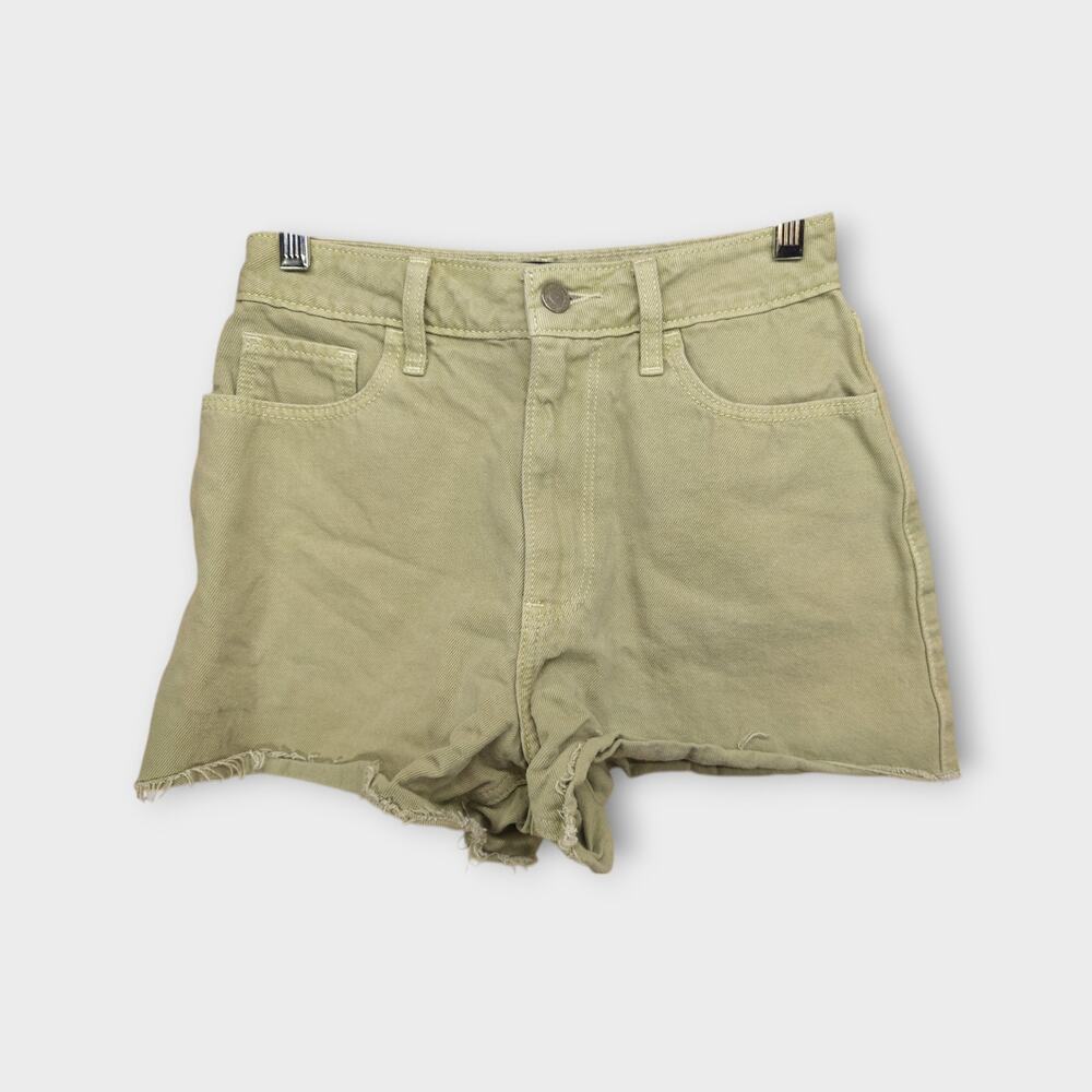 Women Hollister Ultra High Rise Vintage Relaxed Mom Short 3" Green Shorts Size 0